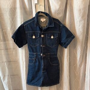 Frame Denim Blue Textured Fabric